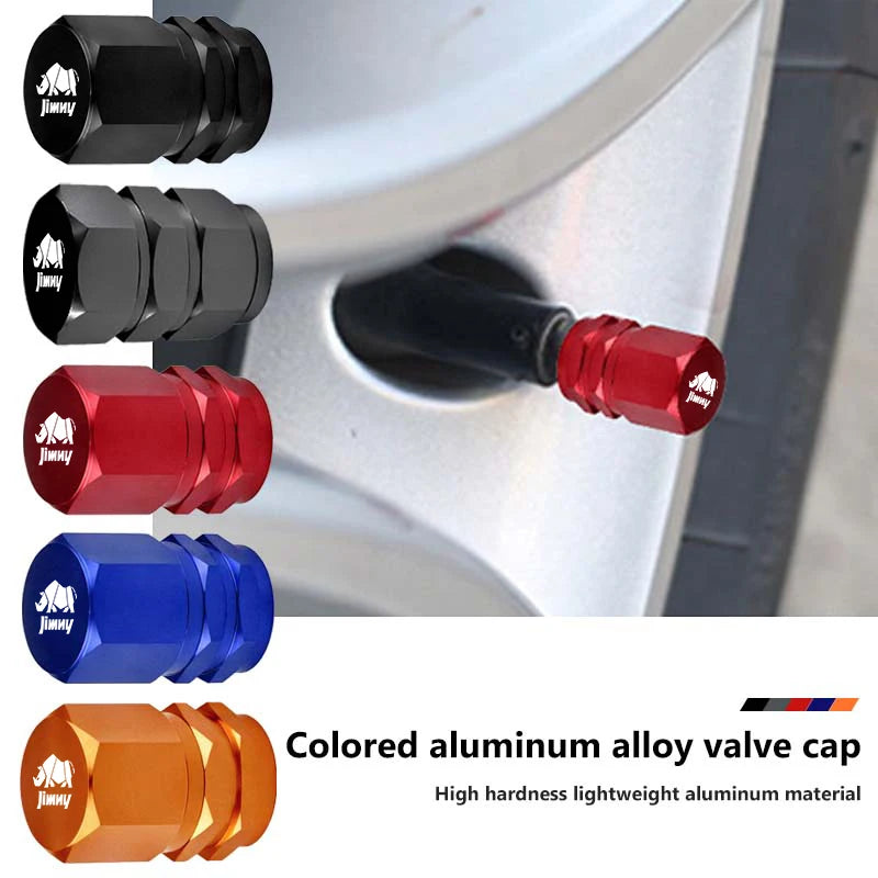 Colored Aluminum Alloy Valve Caps for Suzuki Models | Tire Valve Stem Air Dust Covers