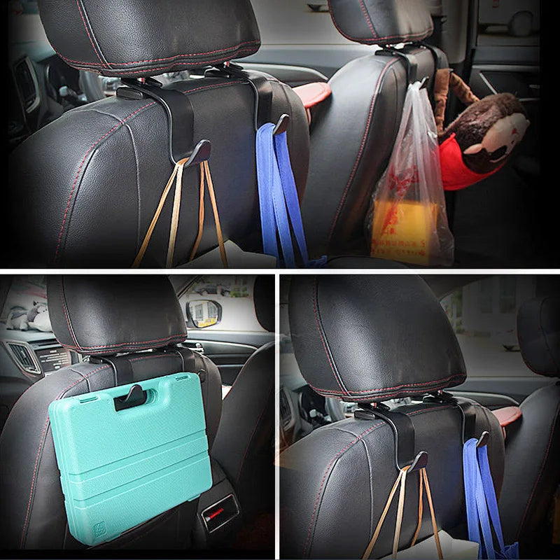 Universal Car Seat Headrest Hook | Auto Back Seat Storage Organizer Hanger detail view