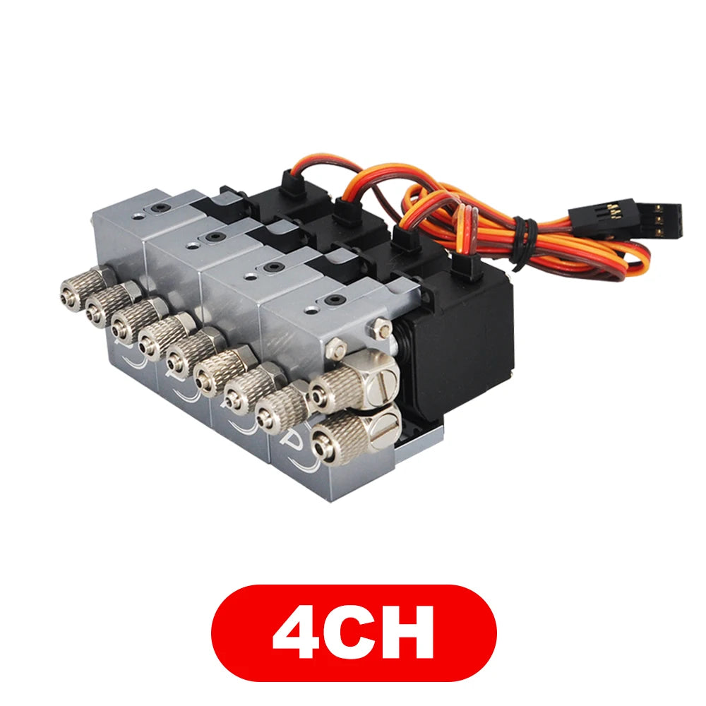 RC Hydraulic Rotary Valve Block 4mm Nozzle for Excavator Models lifestyle view