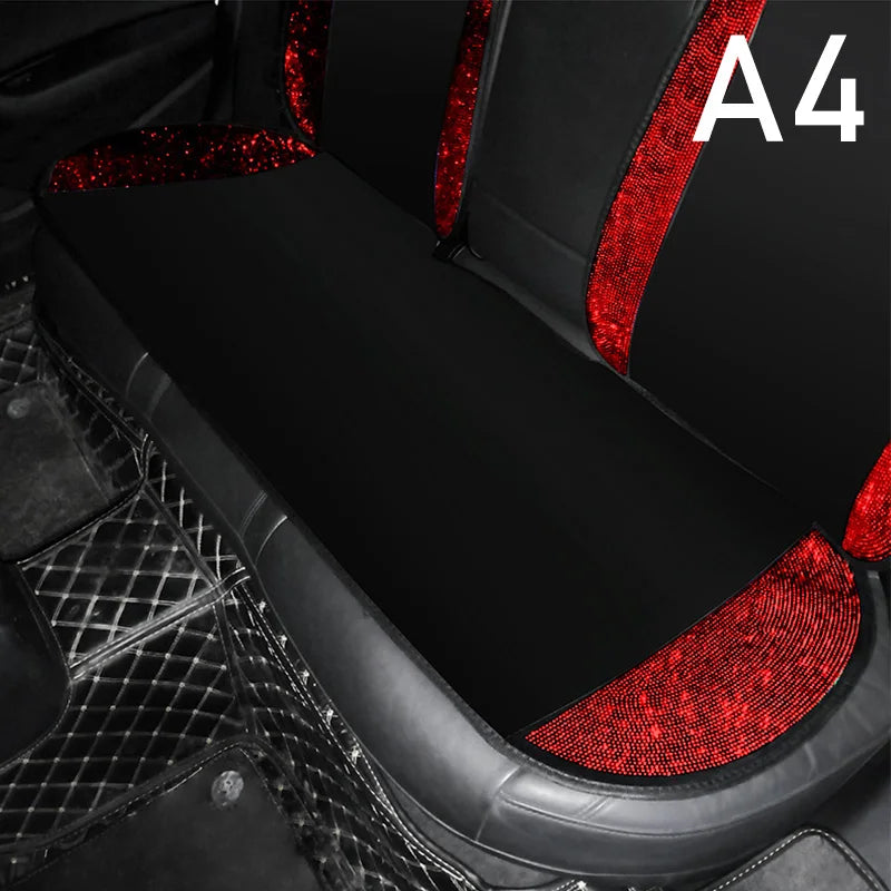 Ladies Car Interior Accessories Shiny Diamond Universal Car Seat Cover Fashion Luxury Ic detail view