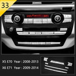 Car Styling For BMW X5 X6 E70 E71 Console Gearshift Frame Decorative Trim Strips Stainle detail view
