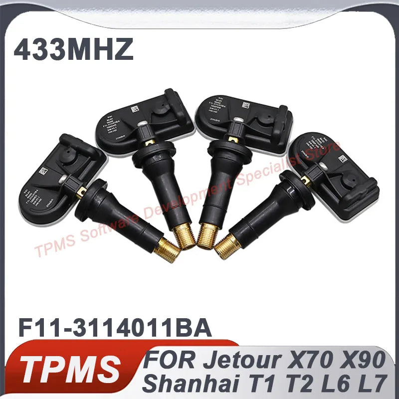 4PCS 433MHz F11-3114011BA TPMS Sensor | Tire Pressure Sensor for Jetour Traveller Dashing X70 X90 PL