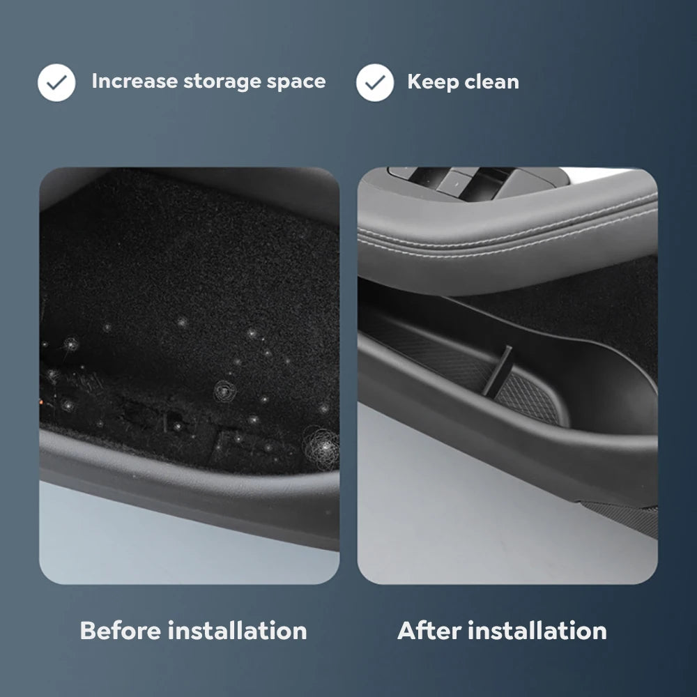 For Tesla Model 3 Highland 2024 Door Storage Box | TPE Car Organizer Tray additional angle