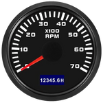 52mm Tachometer with Hourmeter | 7 Color Backlight RPM Gauge for Car Boat additional angle