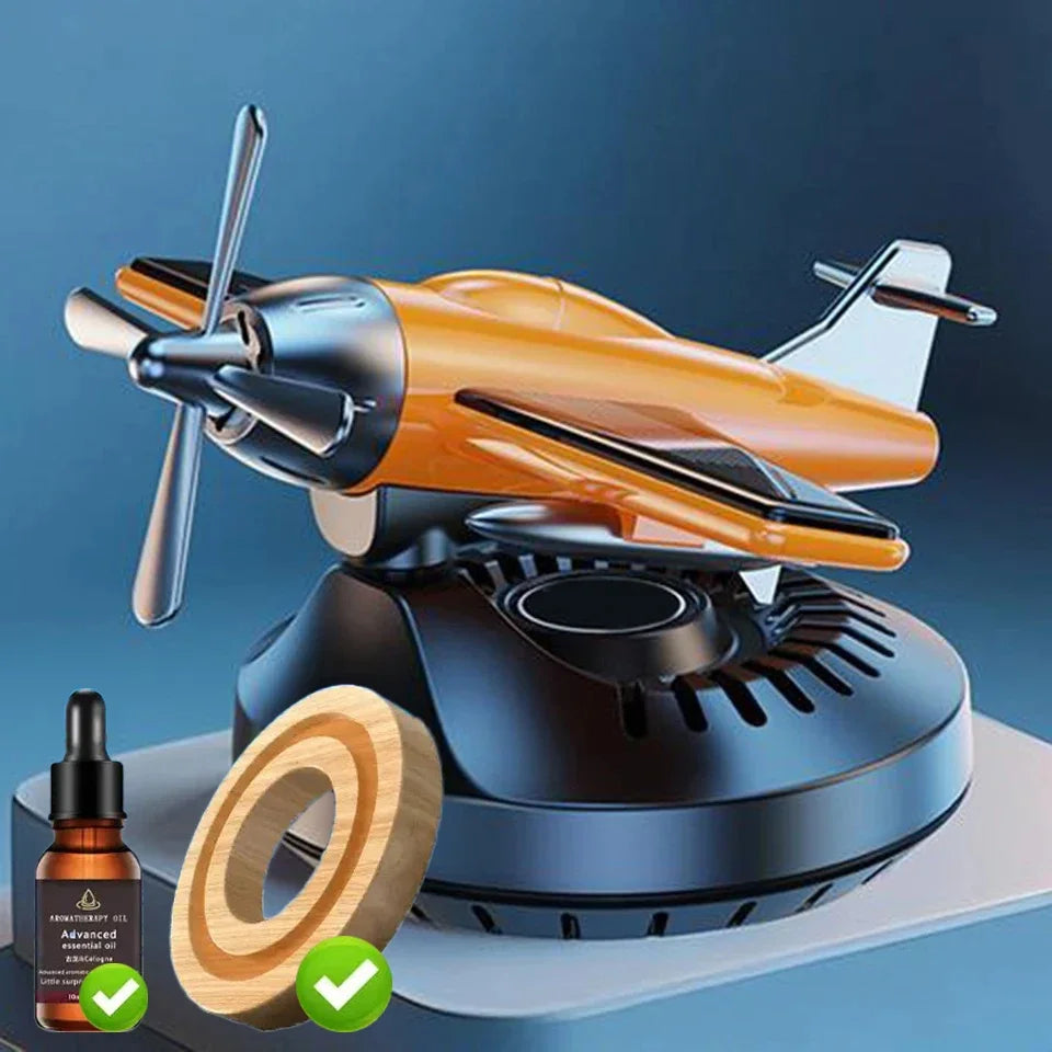 Car Solar Rotation Helicopter Aromatherapy | Dashboard Ornament detail view