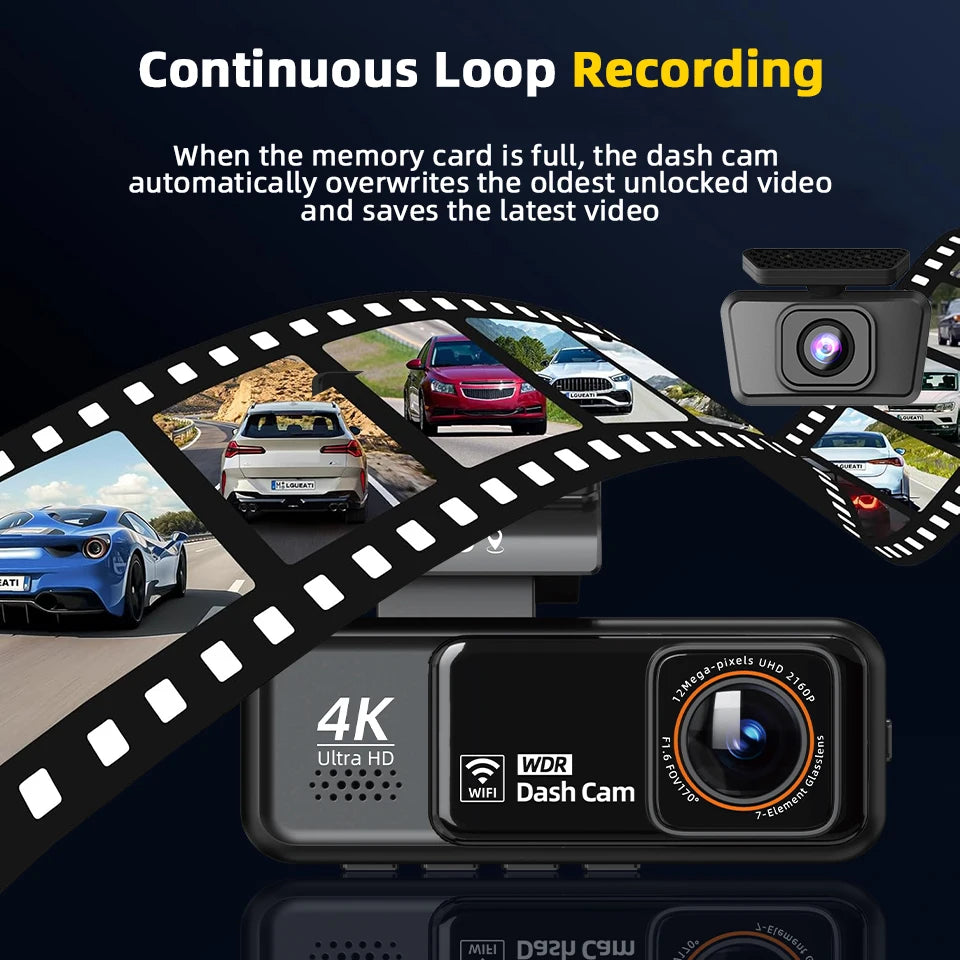 Dash Cam 4K with WiFi GPS | Built-in App Control and 24H Parking Monitor lifestyle view