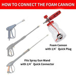 Pressure Washer Aluminum Foam Lance | Universal Car Wash Foam Maker additional angle