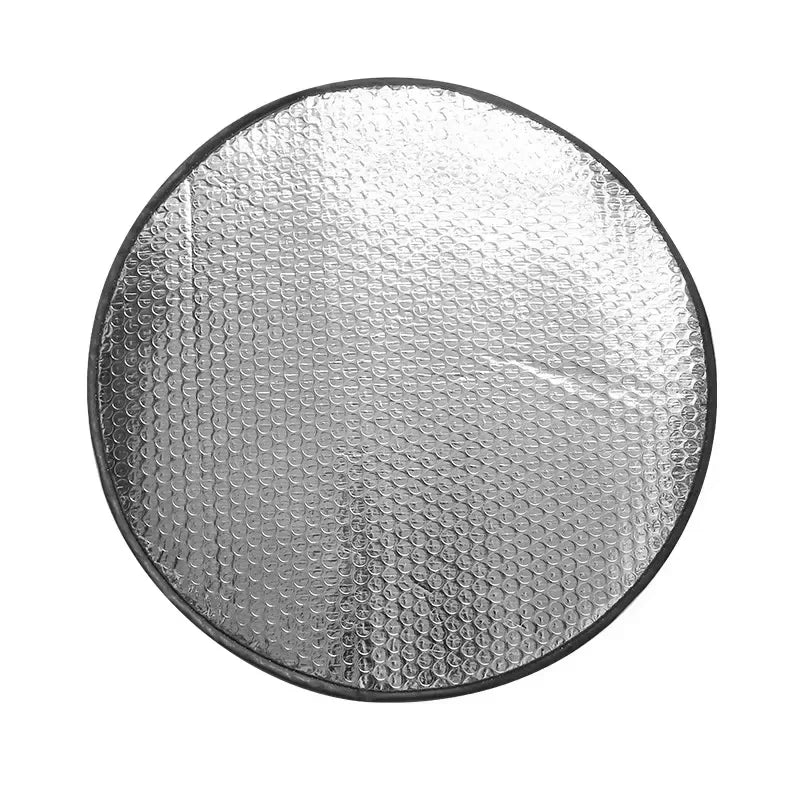 Foldable Steering Wheel Cover Sun Shade Silver alternate view