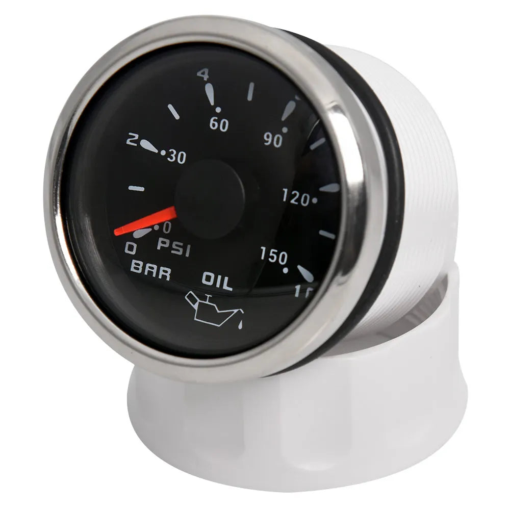 HD 2" 52m Oil Pressure Gauge Meter 0-10Bar 0~150PSI With 7 Colors LED Backlight 1/8NPT Oil Press Sensor For Boat Car Truck 9-32V