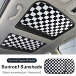 Mini Cooper Sunroof Sunshade Cover | UV Protection Heat Shield Foldable close-up view