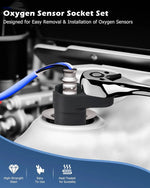 Universal Oxygen Sensor Socket Set O2 Lambda Sensor Removal Tool Kit Automotive Wrenc lifestyle view
