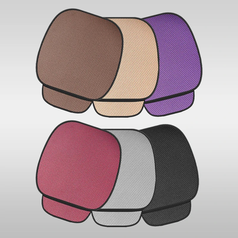Ice Silk Car Seat Cushion Breathable Non-Slip | Square / Long / 3-Piece close-up view