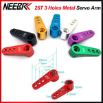 NEEBRC 25T Metal Servo Arm 3 Holes for 1/10 RC 12KG 7KG 21G 2KG Servo Car Boat Robot Wltoys Futaba HSP Axial SCX10 Accessories