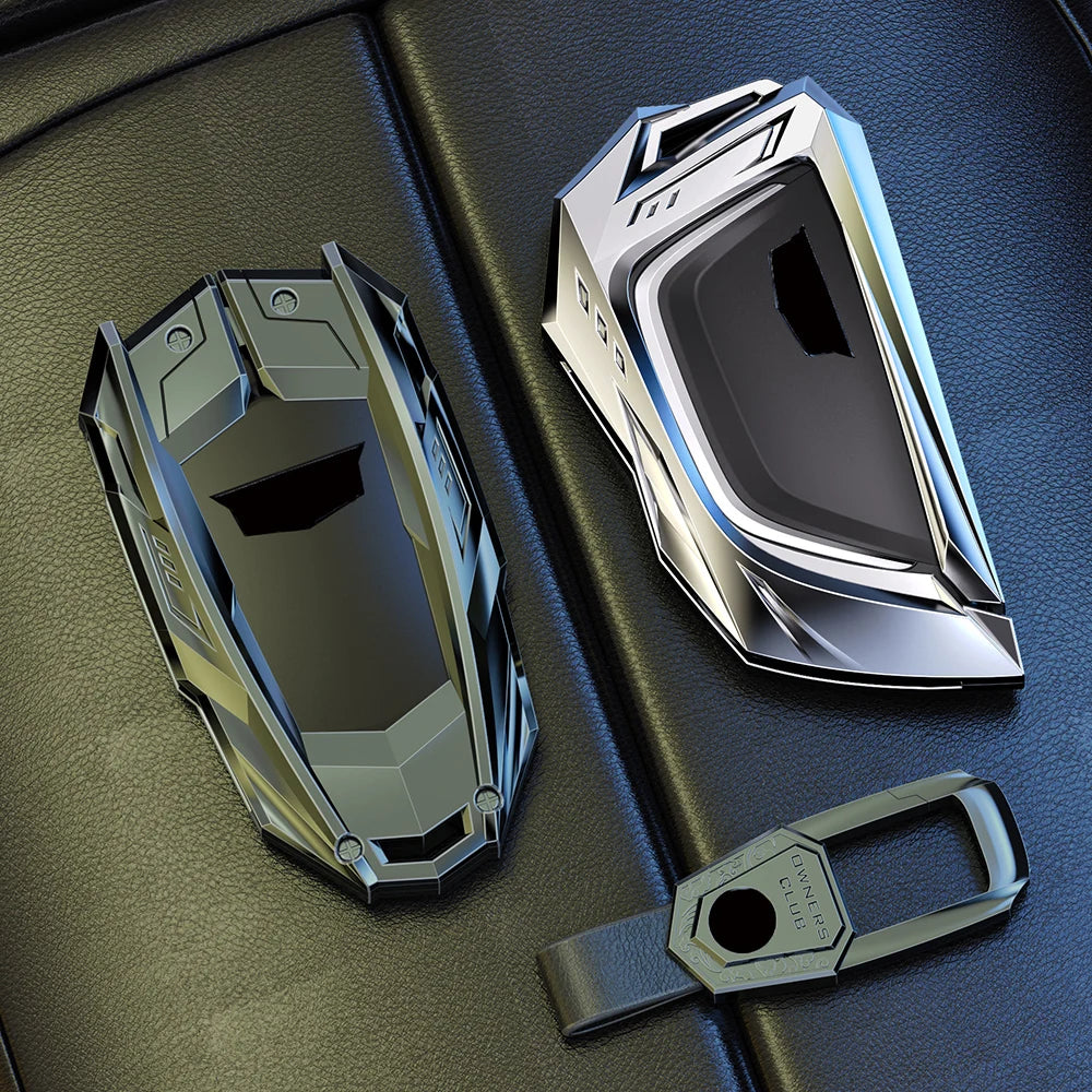 Car Key Shell Case Cover for Cadillac ATS CT6 CTS DTS XT5 Escalade ESV SRX STS XTS ELR 2014 - 2018 Remote Key Holder Keychain