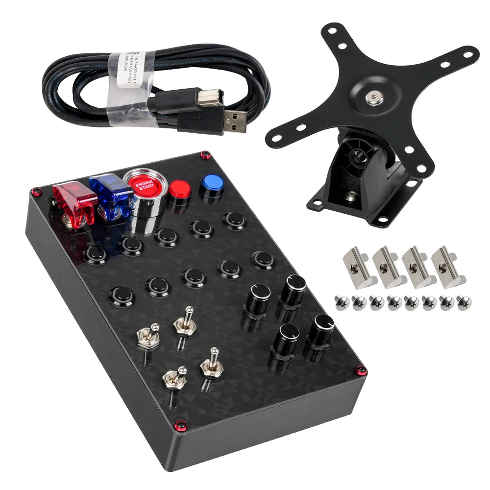 Sim Racing Central Control Box | Universal PC Game Controller with Mounting Fixture alternate view