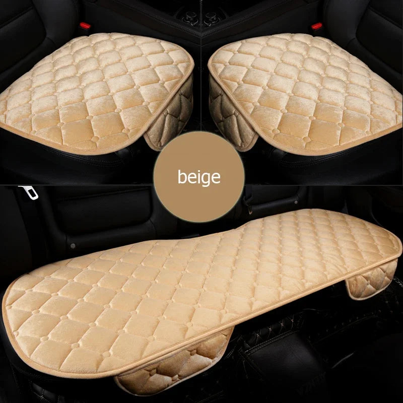 Car Front Rear Seat Cover Car Seat Covers Set Choose Car Seat Cushion Plush Seat Pad lifestyle view