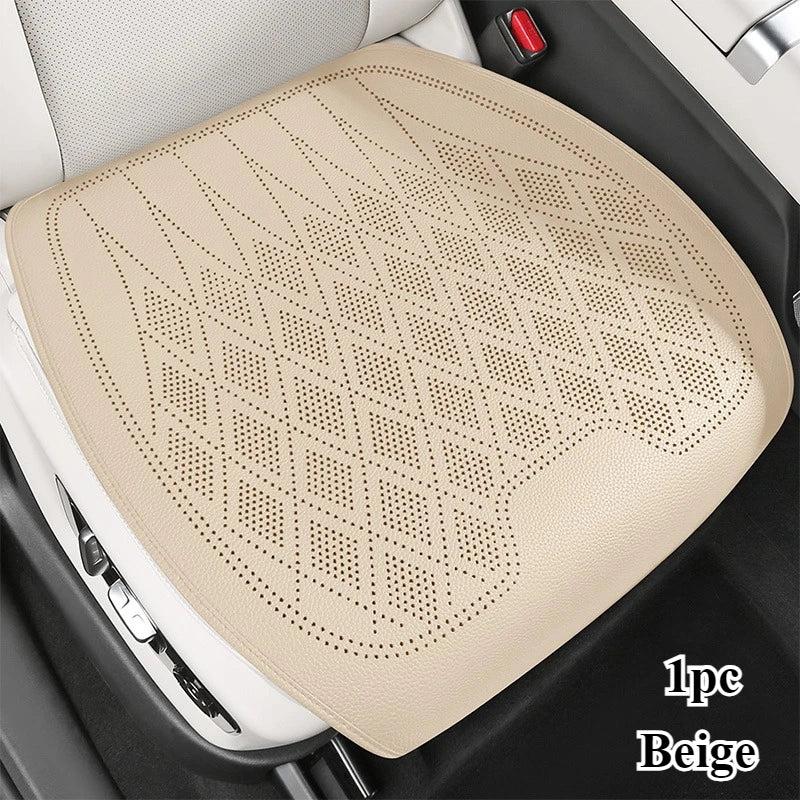 Premium Nappa Leather Car Seat Covers Laser Perforated for Airflow Ultra Soft Anti Slip detail view