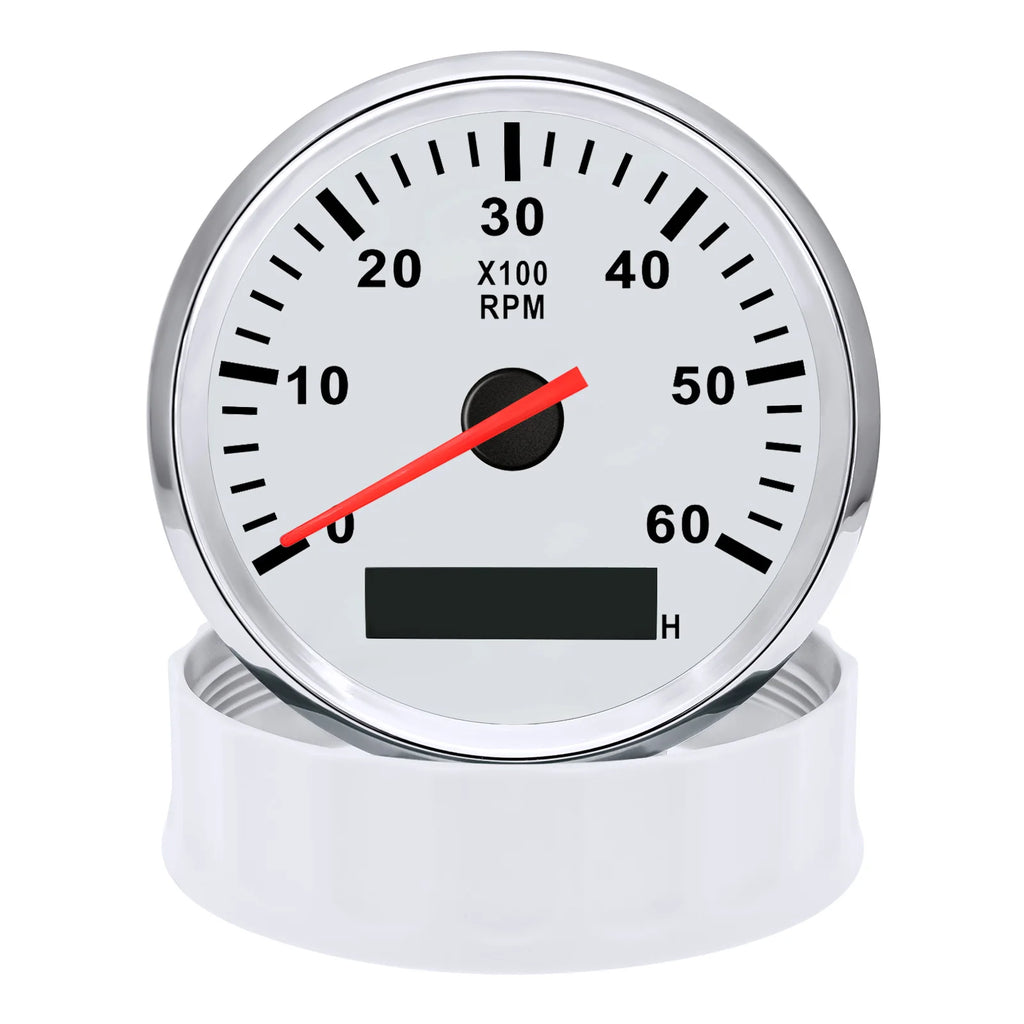 85mm Tachometer Tacho Gauge with Digital Hourmeter M16 M18mm RPM Sensor Universal For Car Boat Tacho 3000 4000 6000RPM Meter
