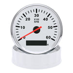 85mm Tachometer Gauge with Digital Hourmeter RPM Sensor | Universal for Car Boat close-up view