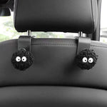 Car Hook Cute Coal Ball Multi Function Car Seat Back Hook Sticky Hook for Vehicle Inte close-up view