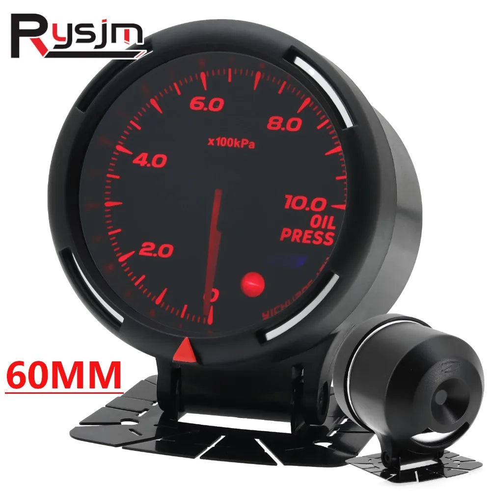 Custom 2.5'' 60mm Car Gauge with 64 Color LED Backlight | Multi-Function Turbo Boost Oil Pressure Wa