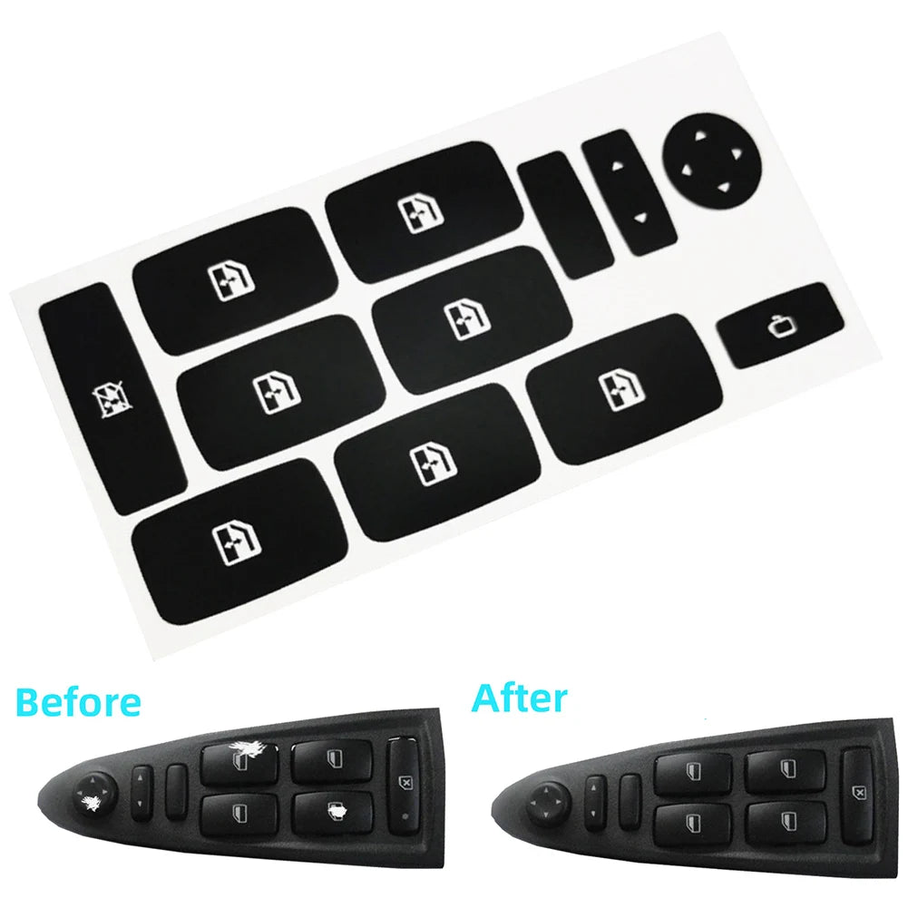 Car Repair Sticker For Fiat Croma Windows Button Stickers Decals Repair Worn Button Knob Switch Car