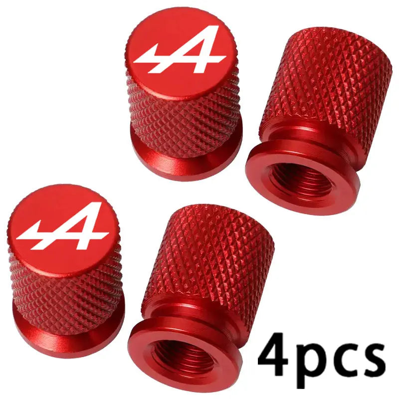 4PCS Colorful Car Accessories Car Tire Valve Cap For Alpine Megane 3 4 5 Duster Espace Logan Clio Austral Espace Arkana Scenic