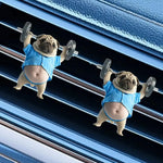 Car Vent Air Freshener Clips 2D Acrylic Weightlifting Dog Shape Fragrance Diffuser Outle detail view