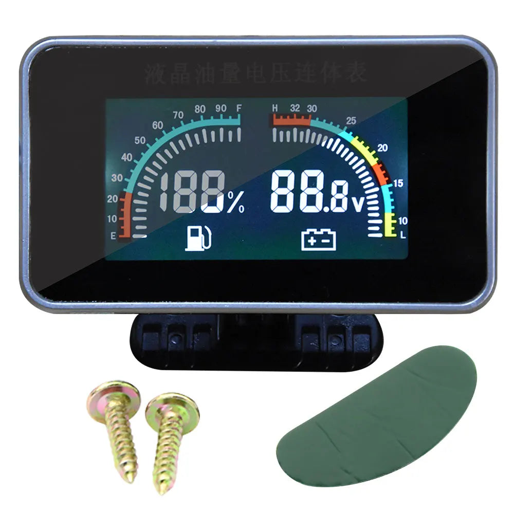 2 IN 1 LCD Car Voltmeter and Fuel Level Gauge | 0-190 Ohm Fuel Float Sensor for Auto lifestyle view