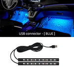 Neon LED Car Interior Ambient Foot Light With USB close-up view