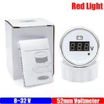 8-32V 28-48V 52mm Digital Voltmeter with Red Alarm Light | Waterproof Voltage Gauge f lifestyle view