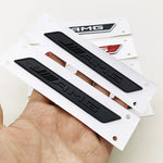 2pcs ABS Logo AMG Emblem Sticker Car Fender Side Badge for Mercedes A45 C63 W204 W2 additional angle