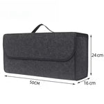 Car Trunk Soft Organizer Felt Storage Box Accessories Large Anti Slip Compartment B additional angle