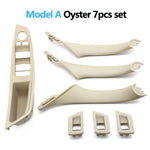 7pcs Set LHD Interior Armrest Door Pull Handle Panel Inside Trim Cover For BMW 5 Se additional angle