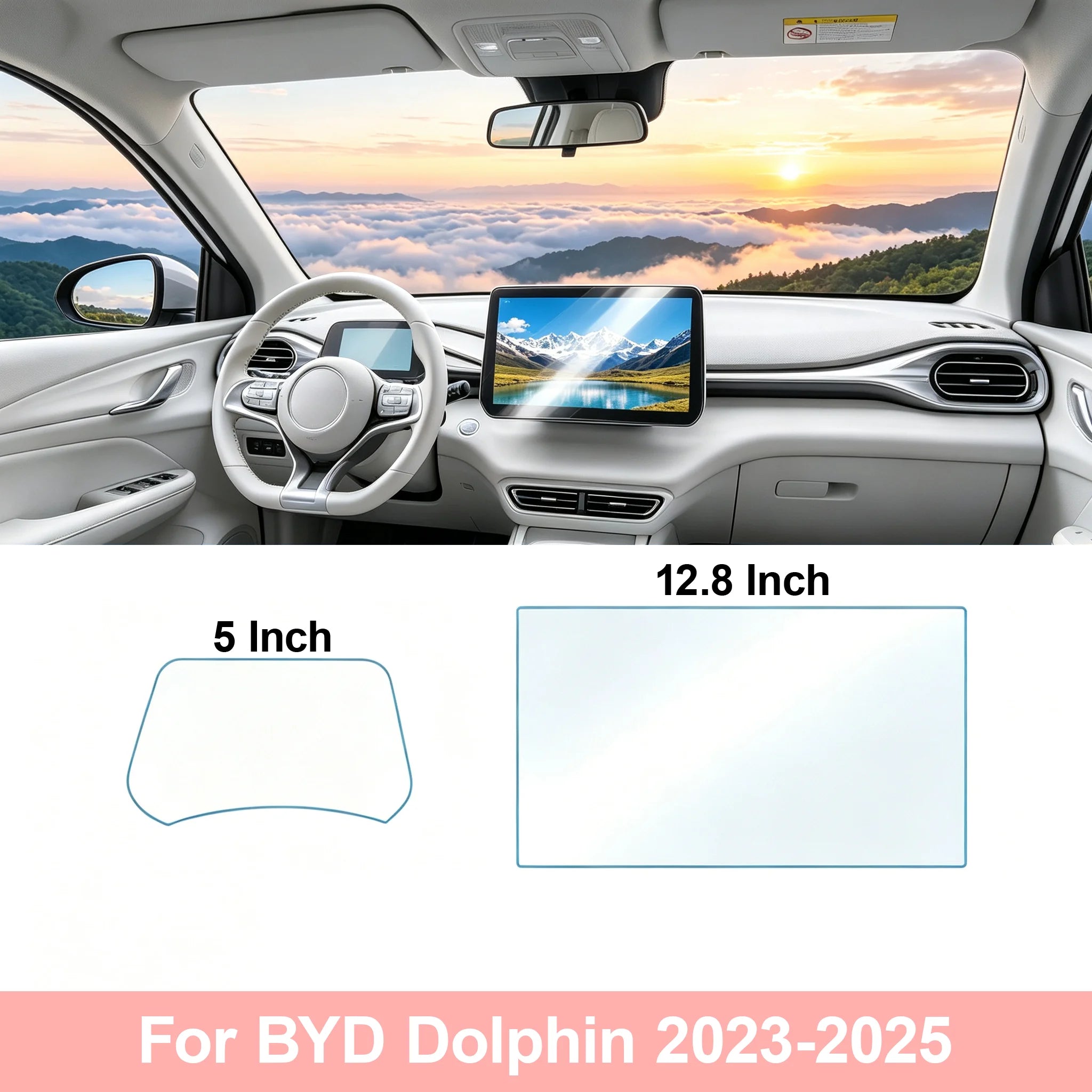 PPF GPS Navigation Protective Film For BYD Dolphin 2023-2025 Interior Transparent TPU Center Screen Console Protective Film