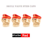 DSYCAR 4Pcs Skull Tire Valve Caps | Universal Dustproof Stem Caps alternate view