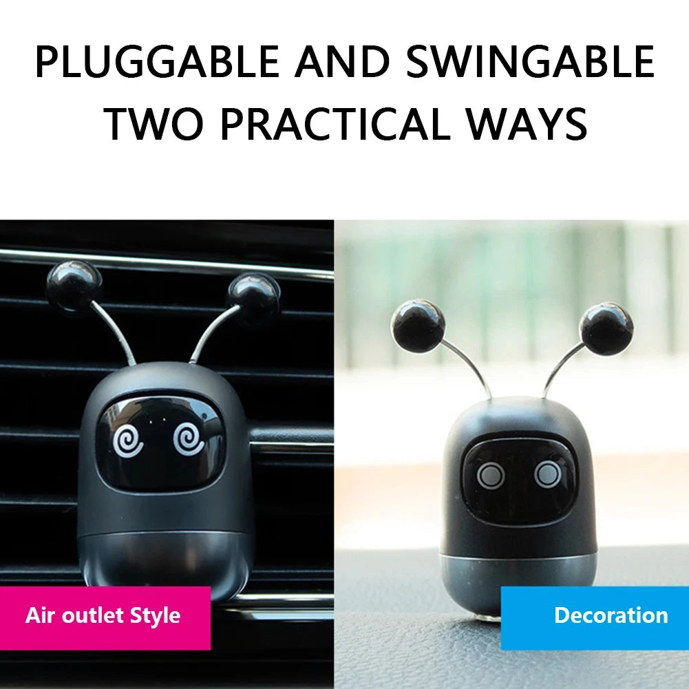 Car Air Freshener Auto Creative Mini Robot Air Vent Clip Parfum Flavoring Ventilation Ou detail view