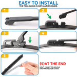 Audi A8 D3 Wiper Blades 2002-2009 | 24"+23" Front Windshield Replacement Set additional angle