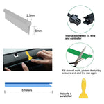 5M Car Interior Led Strip Light Neon EL Wiring Decorative Lamp For Auto DIY Flexible A close-up view