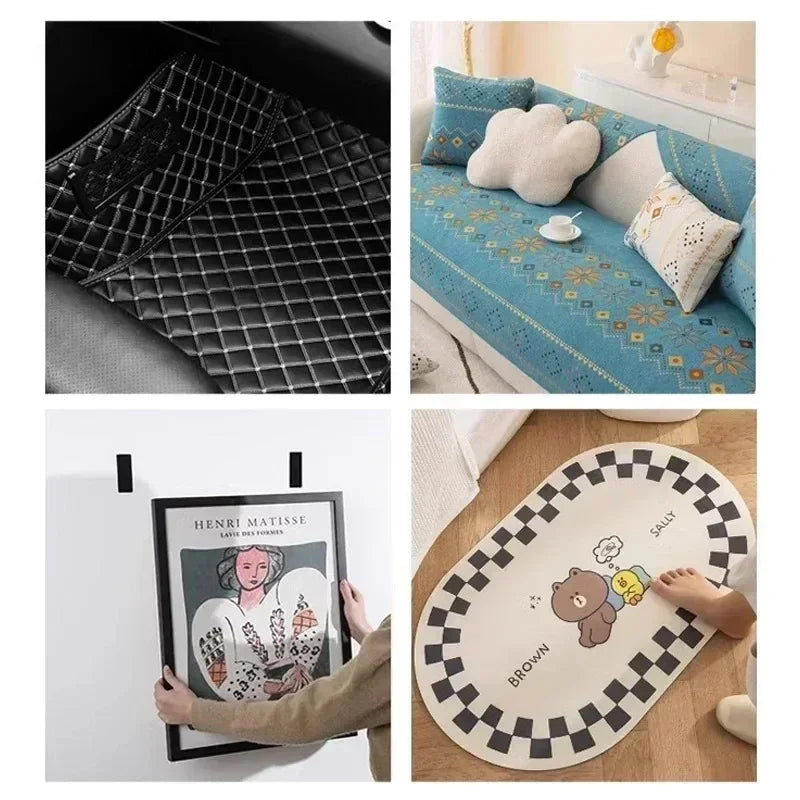 Car Floor Mat Hook and Loop Fastener Tape Self Adhesive Double Sided additional angle