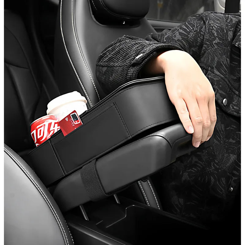 Car Armrest Box Heightening Pad, Seat Middle Storage Bag, Water Cup Holder, Tissue Bo alternate view