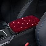 Bling Car Armrest Cover Auto Center Console Protective Cover Crystal Rhinestone Arm Rest detail view