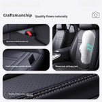 Nappa Leather Car Seat Cover Anti-Slip and Full Wrap Driver Car Seat Protector Mat Fro close-up view