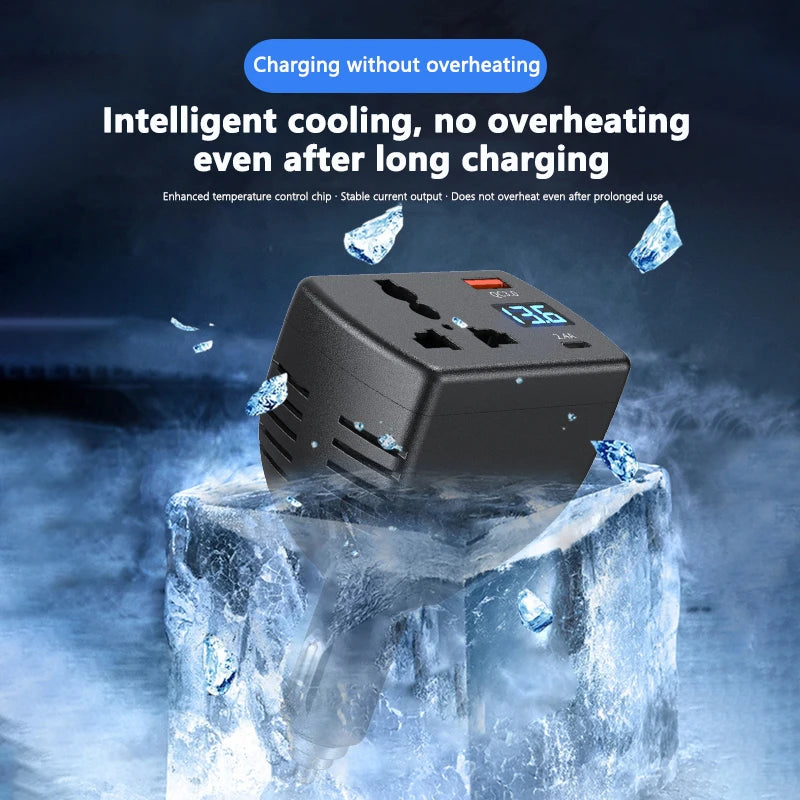2025 Inverter 150W DC 12V To DC 220V Auto Power Inverter Car Voltage Converter Adapter A detail view
