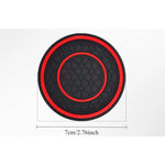 2Pcs 7cm/2.75inch Car Center Console Anti Slip Pad Easy Clean Dustproof Coaster Pvc D alternate view
