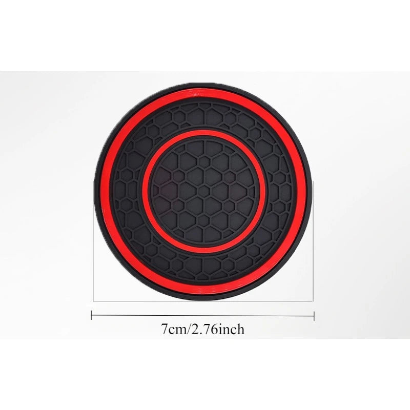 2Pcs 7cm/2.75inch Car Center Console Anti Slip Pad Easy Clean Dustproof Coaster Pvc D alternate view
