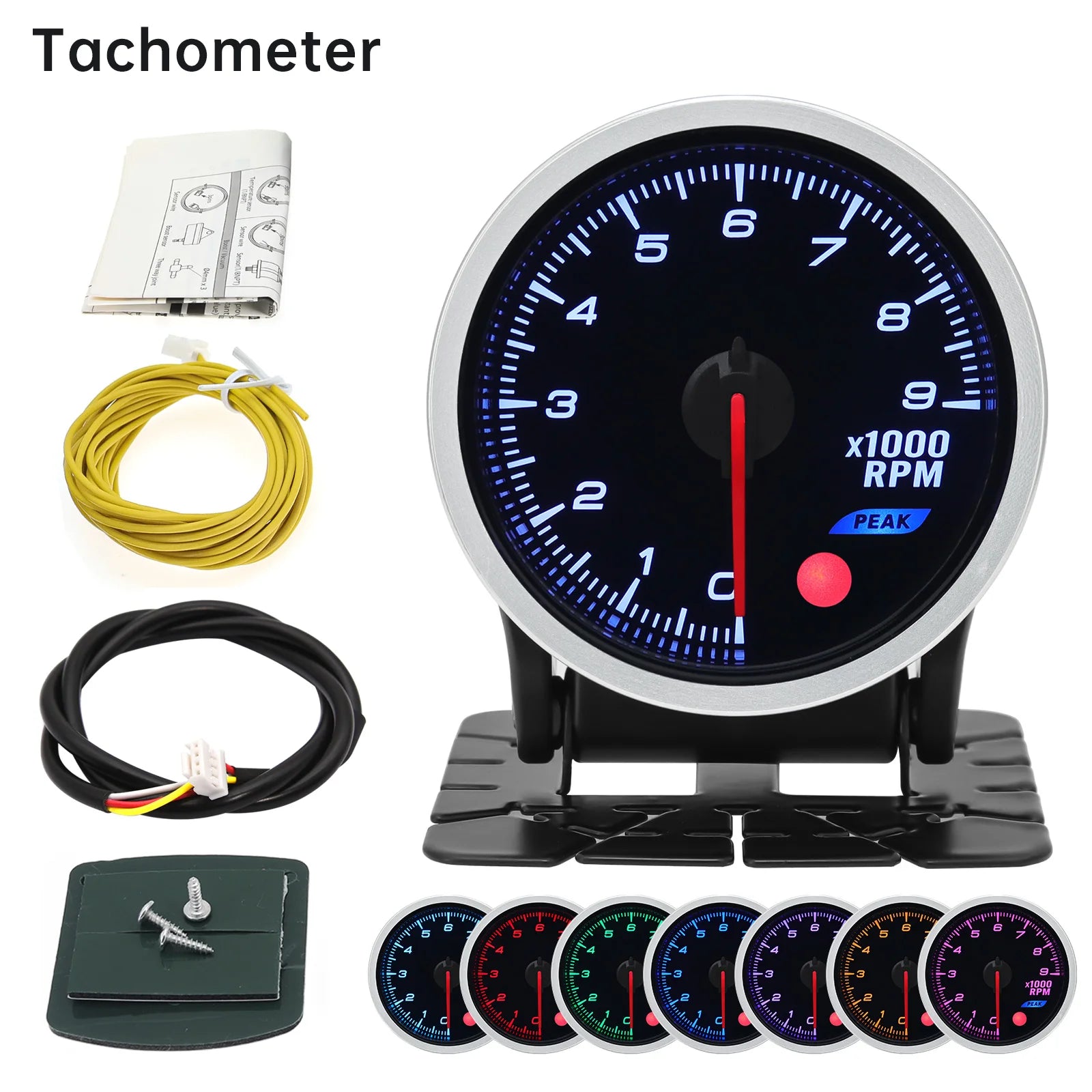 52mm 8 Color Car Gauge Kit | Oil Pressure PSI Water Temp Oil Temp EGT Boost Tachomete lifestyle view