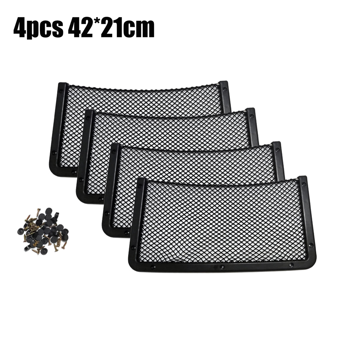 Black Multi Size Car Organizer Net Pocket Car Net Bag Phone Holder Rack Storage Mesh For detail view