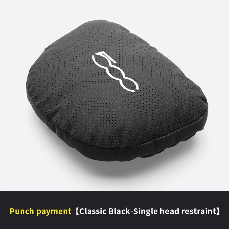 Car Interior 5-Color Selectable Headrest For Fiat 500 Auto Headrest Neck Support Lumbar Cushion Soft Neck Pillow Accessories