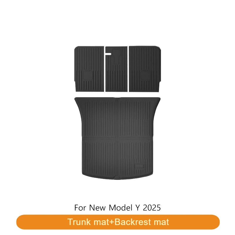 Tesla Model Y Juniper 2025 Floor Mats | Double Layer TPE, Waterproof, Non-Slip, Trunk alternate view